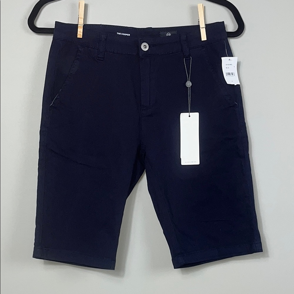 NWT AG Adriano Goldschmied The Cooper Chino Short / Navy / SZ 14